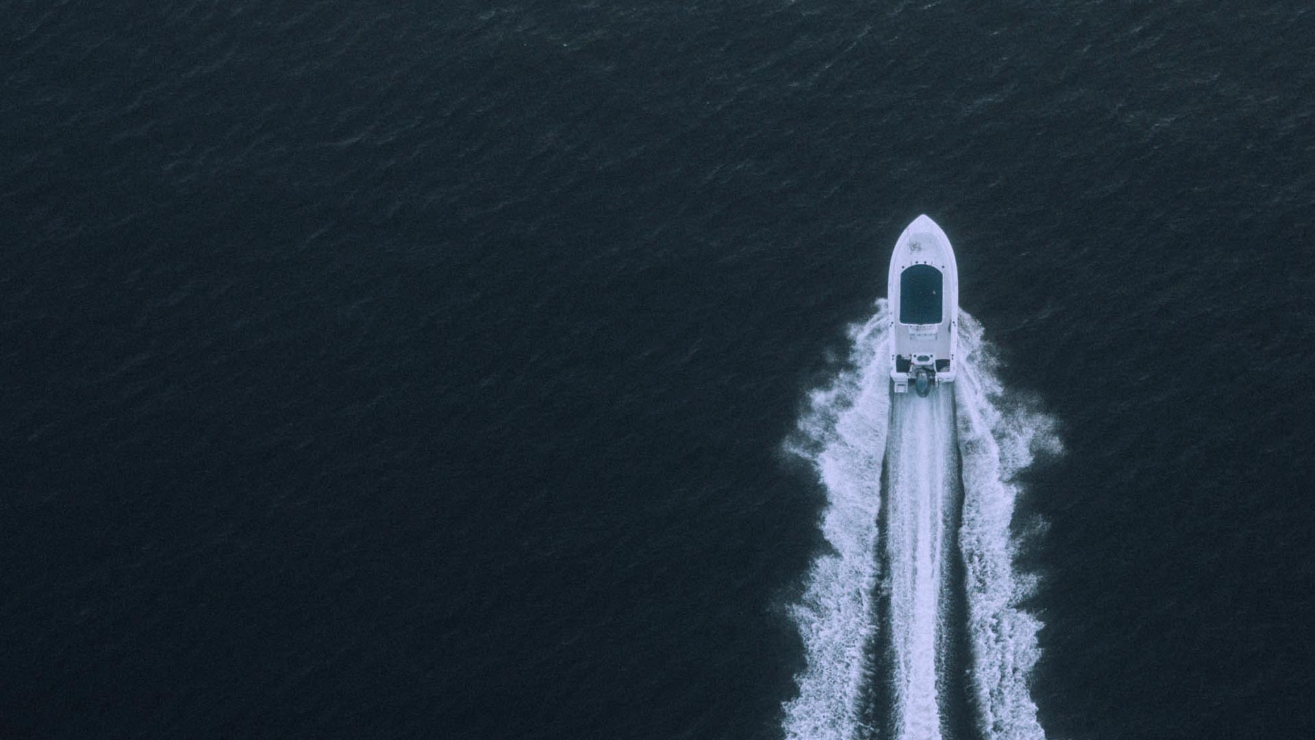 Speedboat from above